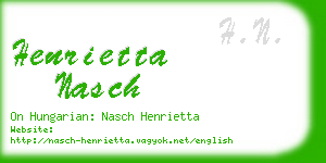 henrietta nasch business card